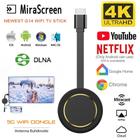 TV Stick 4K dongle com tela e WiFi 24G5G Airplay HDMI