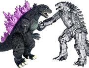 TwCare Set de 2 Godzilla Millennium Mecha MechaGodzilla Rei dos Brinquedos Monstros, 2021 Movable Articulas Action Figures Action Film Series Soft Vinyl, Carry Bag