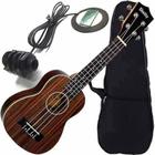 Ukulele Elétrico Soprano 21 Rosewood + Capa Su21r Shelby