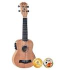 Ukulele Seizi Bali Soprano Elétrico Okume Laminado