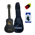 Ukulele Soprano Kit com Instrumento Capa Afinador Palhetas