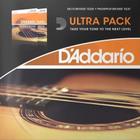 Ultra Pack Cordas Daddario - Violão Aço Ez900 + Ej15 0.10 C/NF