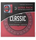 Ultra pack daddario nylon pro arte dynacore ej45tt + classic nylon ej27n