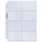 Ultra Pro 8-Pocket Platinum Page com 3-1/2" X 2-3/4" Bolsos 100 ct.