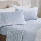 Ultra Soft Micro Fleece Sheets Set com bolsos extra profundos Extra Soft Velvet Fleece Sheet Set Super Pelúcia Polar Velo Veludo de pelúcia aconchegante Warmth Coleção Tribeca (Queen, Glacier Blue)