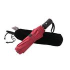 Umbrella SY COMPACT Travel Windproof Automatic para mulheres, vermelho