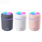 Umidificador De Ar Aromatizador Difusor Ultrassonico Para Ambientes Conexão USB Led Rgb 300ml - DIFUSOR MINI