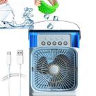 Umidificador Mini Ar Condicionado Climatizador De Ar Portatil 3 Em 1 Agua E Gelo