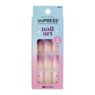 Unhas Autocolantes Bailarina C/30 Kiss Impress Nail Art