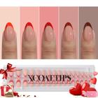 Unhas Postiças Press On - French Tip Vermelho Curto - btartboxnails XCOATTIPS