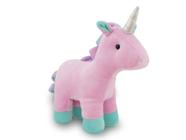 Unicórnio Branco/Rosa de Pelúcia 30cm Decoração Infantil Anti-alérgico