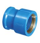 Unidade Luva Liso Roscável Azul Com Bucha De Latão Com Bitola De 25mm X 1/2'' Durín