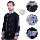 Uniforme Chef Mestre Cervejeiro Azul Cerveja Bar Drink Dolmã - Wp Confecções