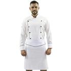 Kit Dolma Chef Manga Longa Feminina Xadrez + Chapéu Chef Cozinheiro Mestre  Branco/Xadrez - Casa dos Uniformes