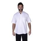 Uniforme Social Masculino: Camisa Manga Curta em Tecido de Microfibra - Branca