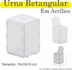 Urna ACRILICO Sorteio Caixa Sugestão RETANGULAR 15 X 10 CM