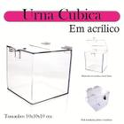 Urna Acrílico Sorteio Caixa Sugestões Cubo 10 Cm X 10 Cm