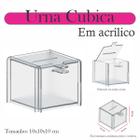 Urna Acrílico Sorteio Caixa Sugestões Cubo Cofre 10 X 10 Cm
