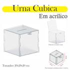 Urna Acrílico Sorteio Caixa Sugestões Cubo Cofre 20 X 20 Cm