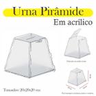 Urna Acrílico Sorteio Caixa Sugestões Pirâmide Cofre 20X20Cm