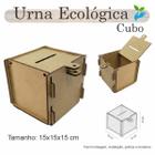 Urna Madeira Sorteio Caixa Sugestões Cubo 15 Cm X 15 Mdf