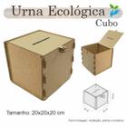 Urna Madeira Sorteio Caixa Sugestões Cubo 20 Cm X 20 Mdf