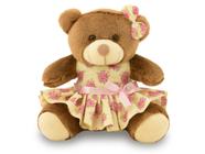 Ursa de Pelúcia Floral 45cm Decoração de Festas