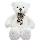 Urso Branco Com Laço 54Cm - Pelúcia - Foffy