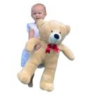 Urso de Pelúcia Anitalérgico Usinho Teddy 70 cm Laço Vermelho