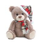 Urso de Pelúcia com Gorro - Cinza - 27cm - 1 unidade - Cromus - Rizzo