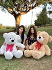 Urso De Pelúcia Gigante Teddy - 90cm com Laço - Beca Baby