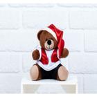 URSO DE PELUCIA NATAL - COLETE PADRÃO TEDDE 12cm