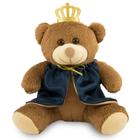 Urso de Pelúcia Realeza 30cm Anti-alérgico Decoração - Toybrink