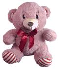 Urso De Pelúcia Safari Com Laço Vermelho 25Cms - Roxo - Fizzy