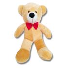 Urso de Pelúcia Teddy 50cm Fofinho Com Laço Presente Decoração Brinquedo Infantil