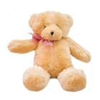 Urso De Pelúcia Teddy Marrom Com Laço 43cm Soft Kawaii