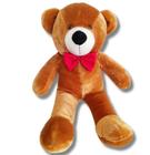 Urso Léo de Pelúcia Teddy 50cm Fofinho Com Laço Presente Decoração Brinquedo Infantil