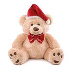 Urso Natalino Marrom E Vermelho 60Cm 1029212 Cromus