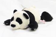 Urso panda 20cm deitado de pelúcia macia - casa dos ursos