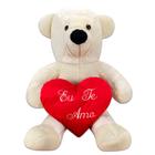 Urso Pelúcia Grande 90cm Varias Cores Dia Dos Namorados Com Almofada Coração