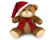 Urso Pelúcia Papai Noel 25cm Decoração Natal