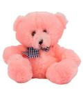 Urso Rosa Laço Sentado 18cm - Pelúcia - Taimes