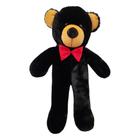 Urso Teddy de Pelúcia Preto 70cm Com Gravatinha Borboleta - 508 - LuckBaby