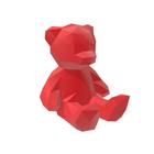 Urso Teddy Low Poly Geométrico Decoração 3D