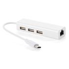 USB 2.0 Tipo-C 3 Portas HUB Ethernet RJ45 100 Mbps - Lelong