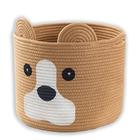 Ushang Pet Dog Toy Storage Basket, Tecido de algodão Corda Animal Besta de armazenamento de animais para crianças, Cesta de brinquedos do bebê, presentes do cão para os amantes do cão - 12 "L X 10" H