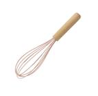 Utensílio Para Cozinha 1Pç Silicone Cabo Madeira Rose Colher - Wellmix