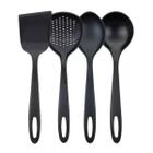 Utensílios de Cozinha Concha Colher Espátula Nylon Tramontina Preto Ability 4 Peças