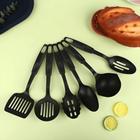 Utensílios De Cozinha Preto Kit De Colher De Plástico Conjunto De Utensilios Jogo 6 Peças Casa - Nibus