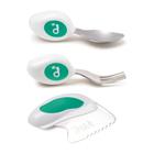 Utensílios infantis doddl, garfo ergonômico, colher, faca, conjunto de facas Aqua